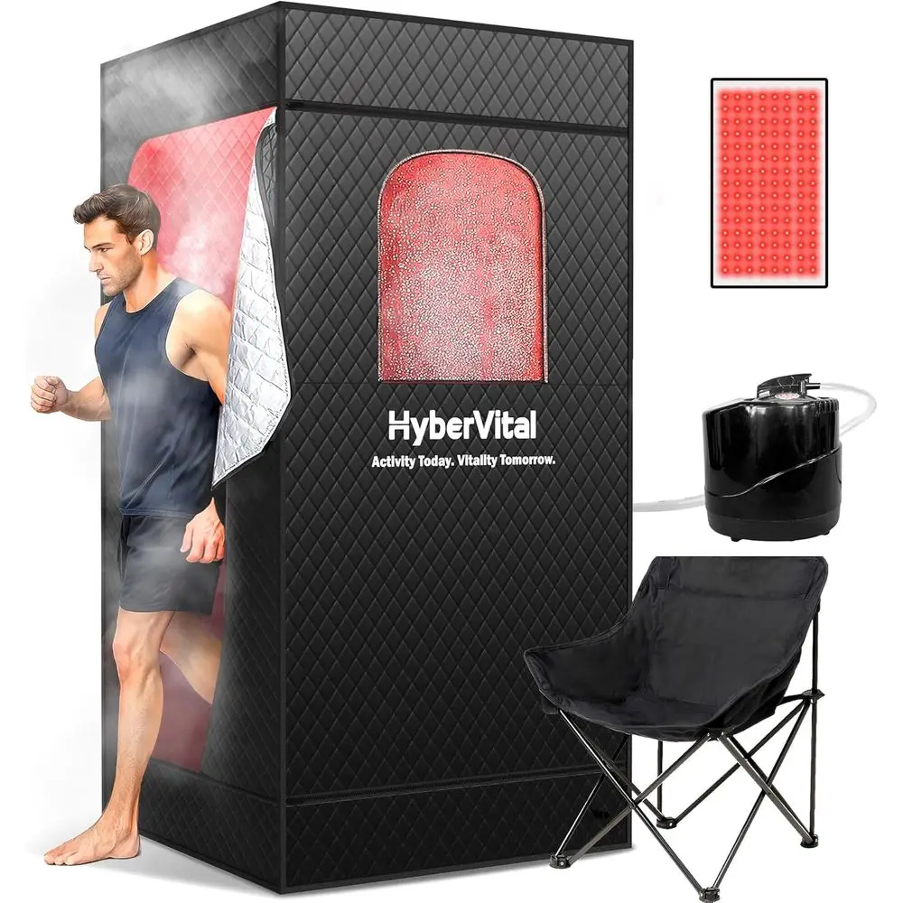 

Ultra Detox, Newly Upgraded Portable Home Sauna with 3.2L 1300W Steamer, Heats Up to 130℉, Spacious Tent & Ergonomic Chair for P
