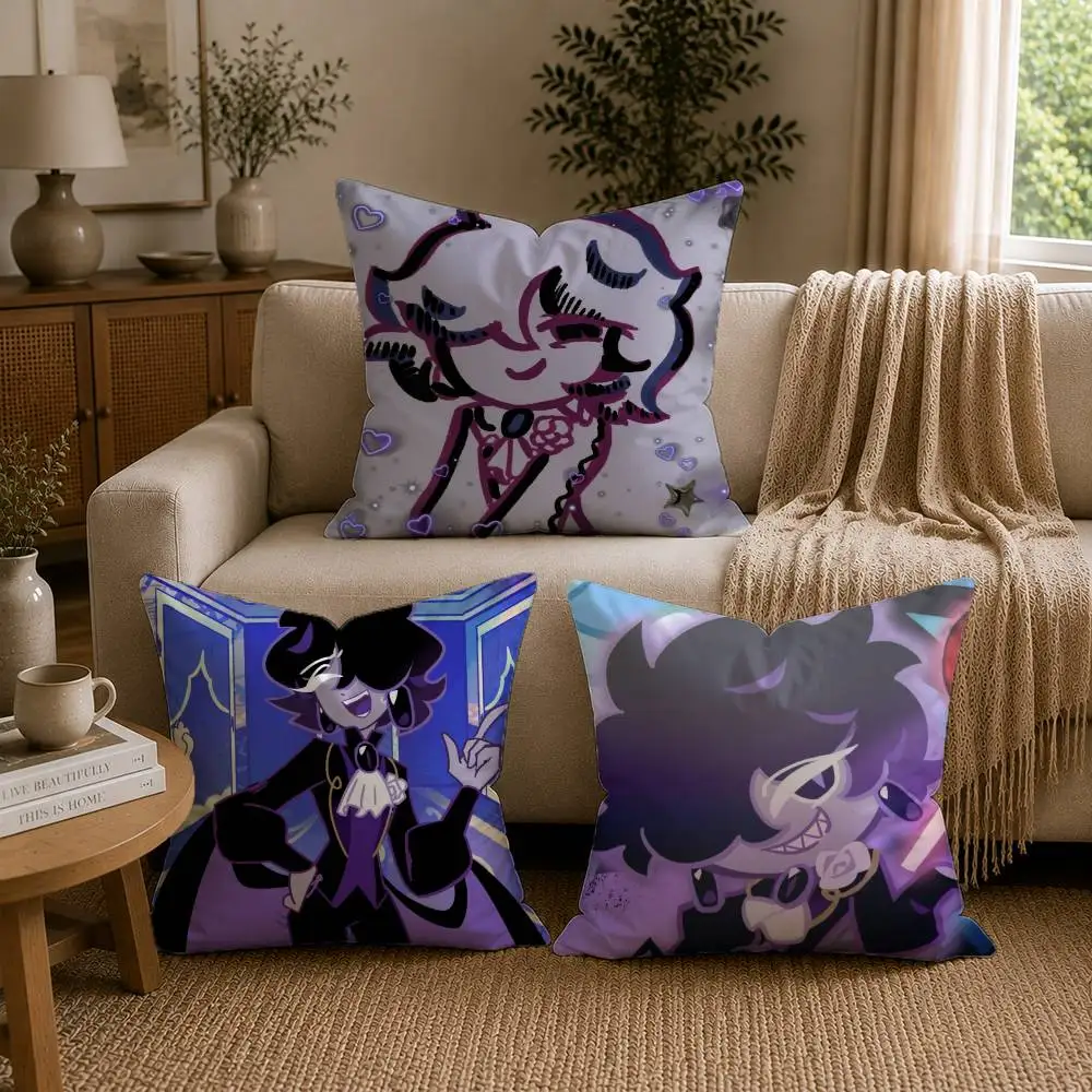 Black Sapphire Cookie Run K-KingdomS Pillow Case for Sofa Living Room Home office Decor Protective Cover