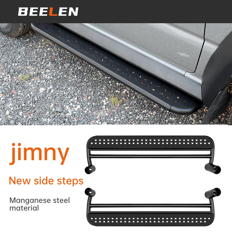 Side step bar foot pedal running board For Suzuki Jimny JB64 Sierra JB74W 2019 2022 Thicken steel Exterior Accessories frames