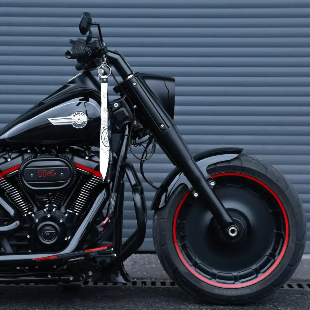 

STLF 18 Inch Gloss Black Front Short Motorcycle Wheels Rims Metal Fenders for '18-later Haley Softail Fat Boy in the Stock