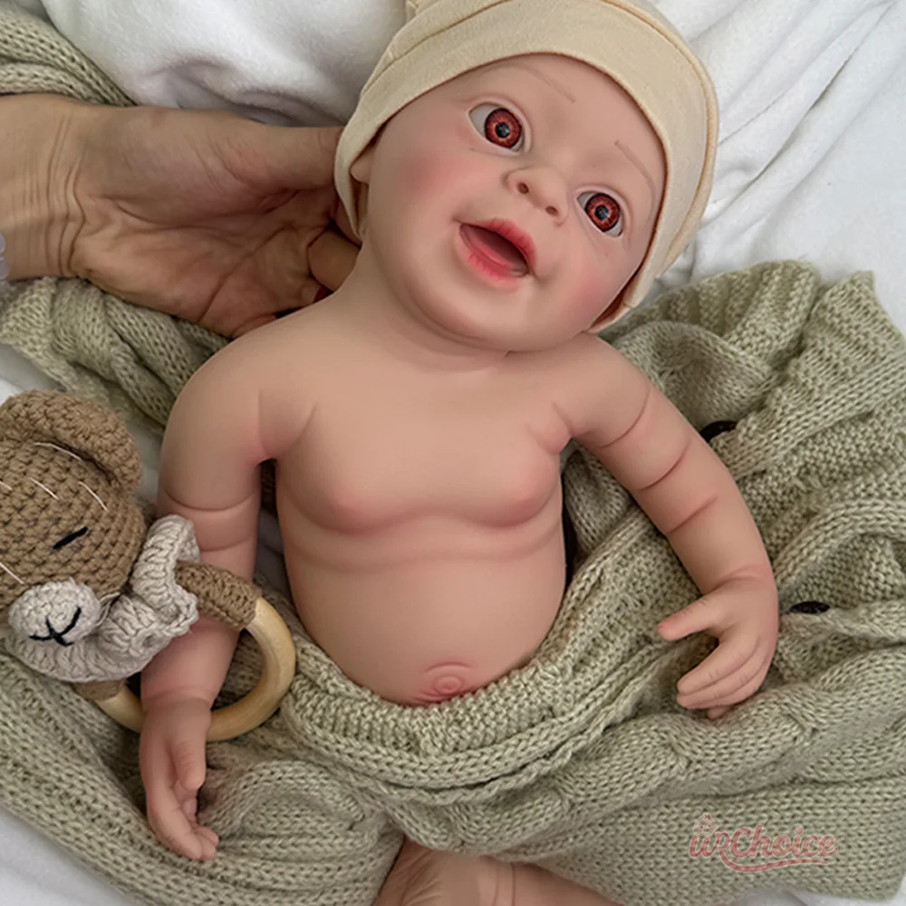 ตุ๊กตาซิลิโคนเหมือนจริงขนาด 18 นิ้ว ตุ๊กตาทารกแรกเกิดแบบเปิดปากได้ ของขวัญตุ๊กตาซิลิโคนเหมือนจริงสำหรับเป็นของขวัญคริสต์มาส