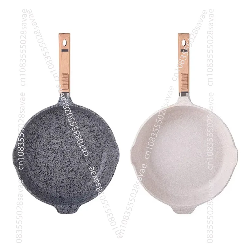 Kitchenware die-cast granite steak stone non-stick cookware set with glass cover