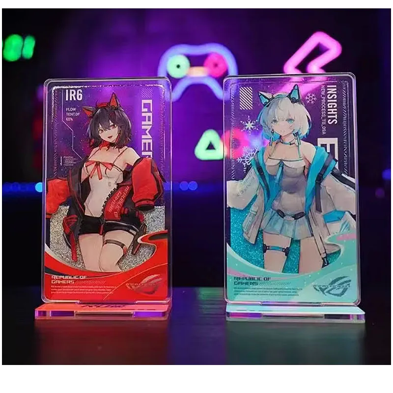 ROG Original Desktop Decorations standee Quicksand process, acrylic material Esports peripherals, Flowing Sand Plaque