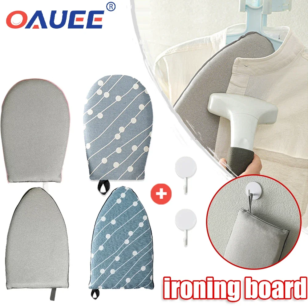 Handheld Mini Ironing Pad Heat-resistant Glove Sleeve Ironing PortabLe Iron Protective Mat for Clothes Garment Washable Board