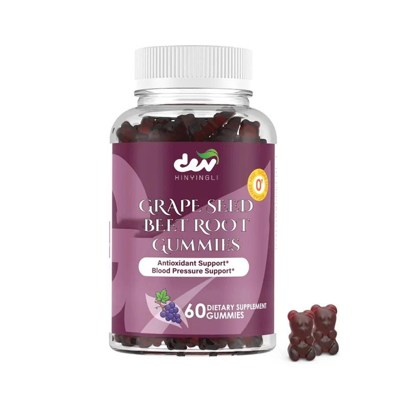 Grape Seed Sugar Beet Energy Soft Candy, Grape Seed Extract and Non GMO Sweet Vegetable Root Soft Candy, Grape Flavor