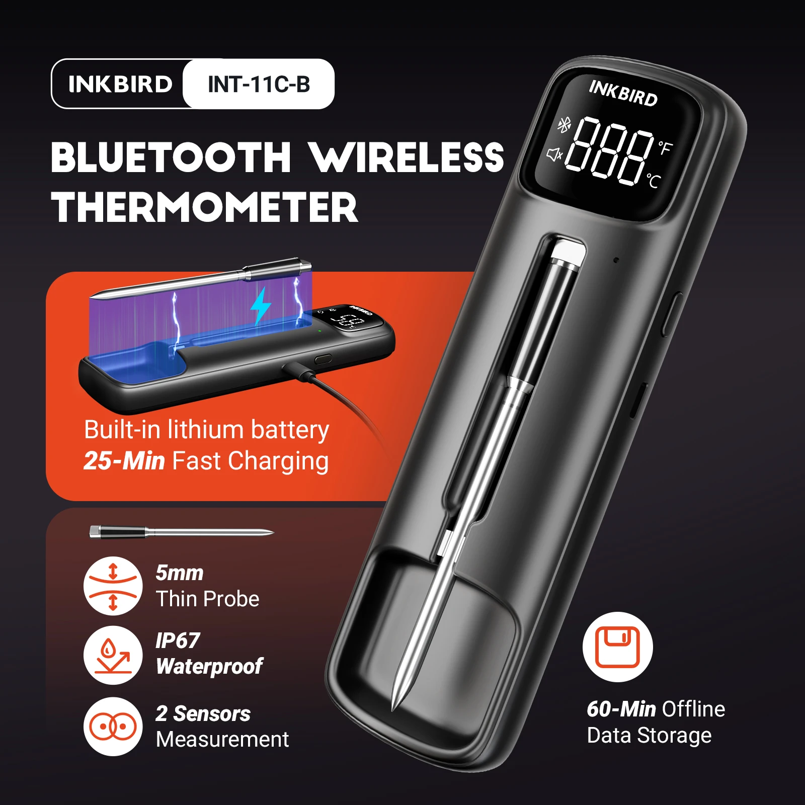 inkbird-wireless-smart-meat-thermometer-bluetooth-54-with-100m-328ft-range-dual-precision-sensors-25hrs-battery-ip67-probe