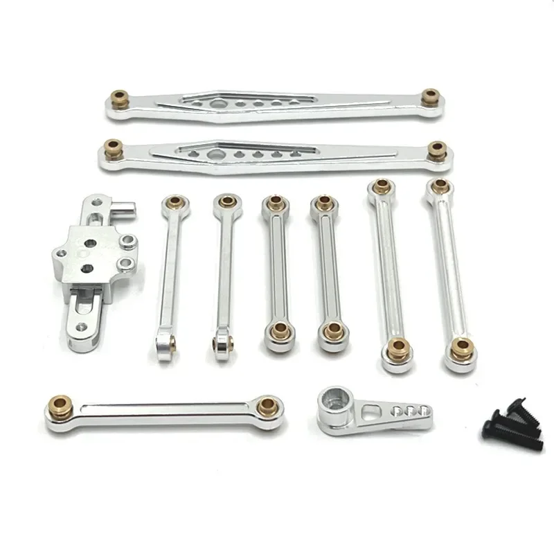 Kit de Pièces de Mise à Niveau en Métal, Lien d'Assemblage de Direction, Bras Servo, Accessoires de Voiture RC pour Wltoys 1/12, 124006, 12423, 12427, 12428, 12429