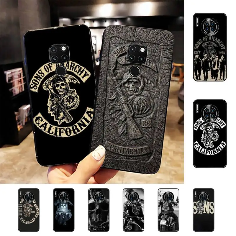 American TV Sons Of Anarchy Phone Case for Huawei Mate 20 10 9 40 30 lite pro X Nova 2 3i 7se