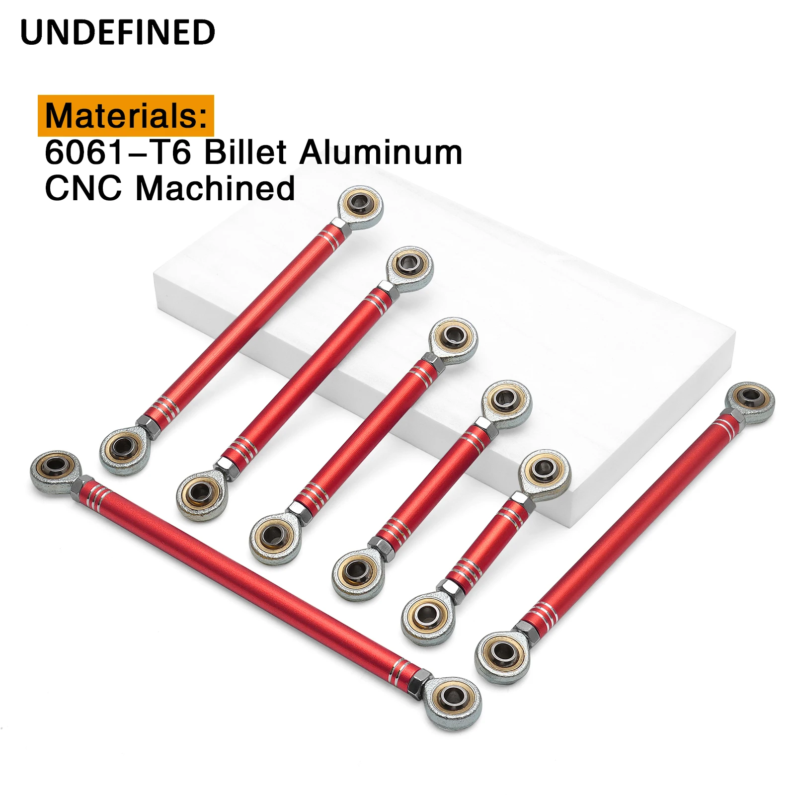 Universal Motorcycle Shift Rod Linkage M6 40 60 80 100 120 140 160 180 200 220 240 260 280 300 320 340 400mm Red CNC Aluminum