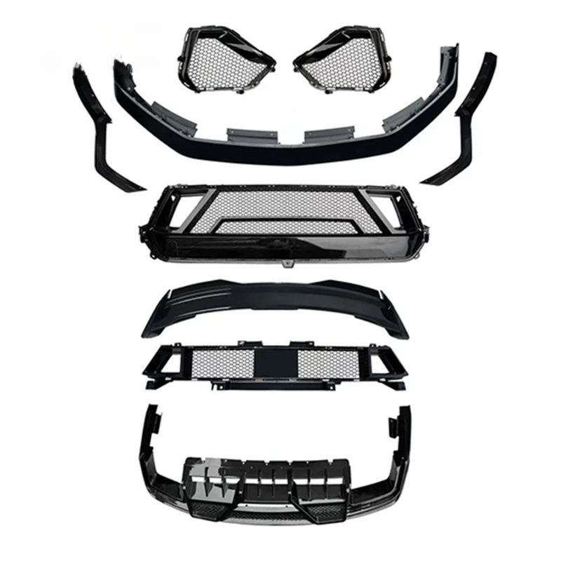 HG‑Shelby‑Style PP Material Body Kit With Grille & Front Lip Mustang GT 2024+ Auto Body Modification Parts