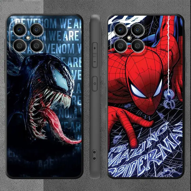 SpiderMan Venom Marvel Case for Huawei Honor X8 X8a 90 Lite X9a 8a 70 X7 Magic5 Pro X6 X6a P30 P20 P40 Soft Funda Phone Cover