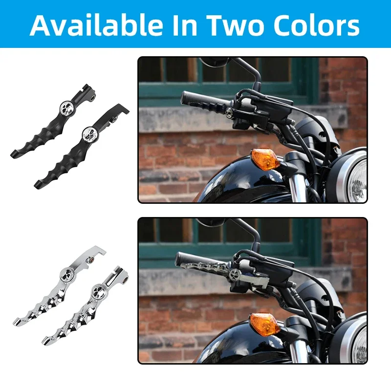 1 Pair Motorcycle Skull Zombie Handle Brake Clutch Levers Brake Stop Black For Honda Rebel CMX 500 300 CMX500 2017-2022