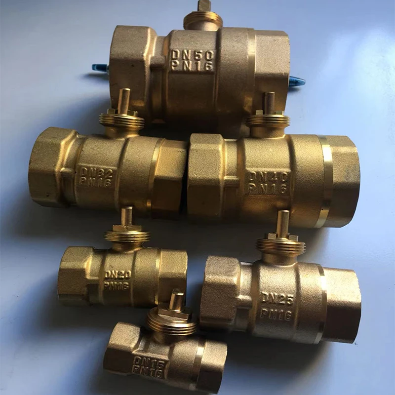 2 way brass motorized ball valve\'s body from DN15(G1/2\