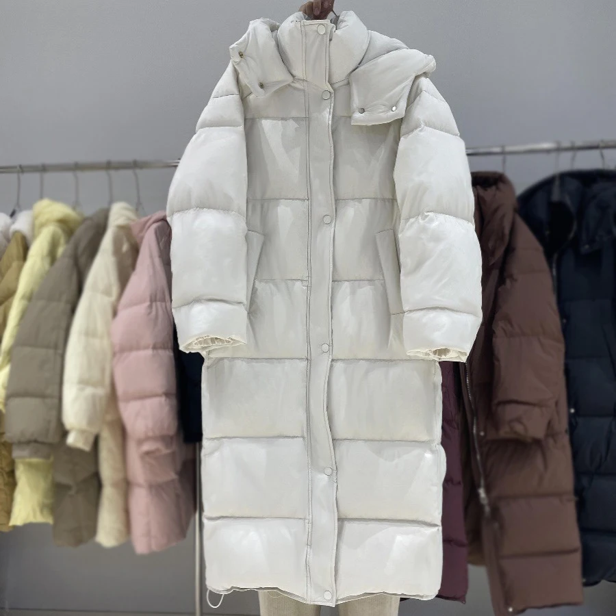 2024 Fall and Winter New Models Women\'s Parkas Thickened Warm Long Coats Down 90% White Duck Down Hooded Loose Woman Coat