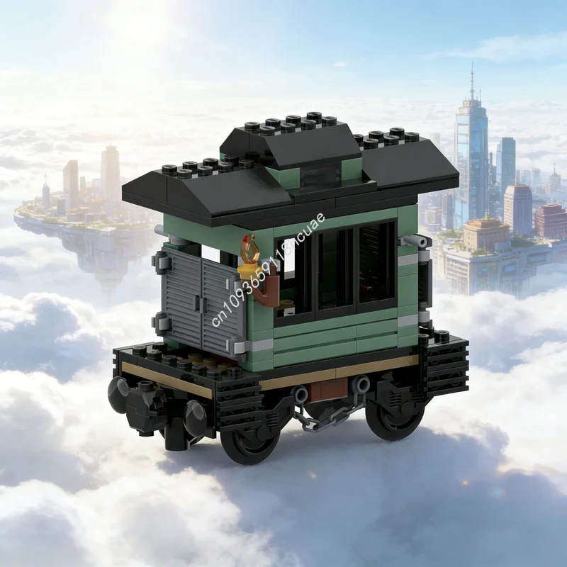 

Набор строительных блоков MOC «Сезонный поезд-призрак» (128 деталей), модель кабинета машиниста, архитектурная игрушка, рождественский подарок, креативная идея для самостоятельной сборки