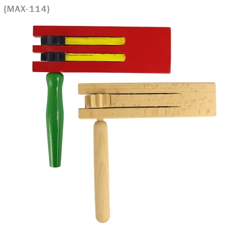 【MAX-114】Tablero de sonido educativo para niños, castañuelas de madera, matraca mexicana, percusión infantil, sonajeros de madera【WX】