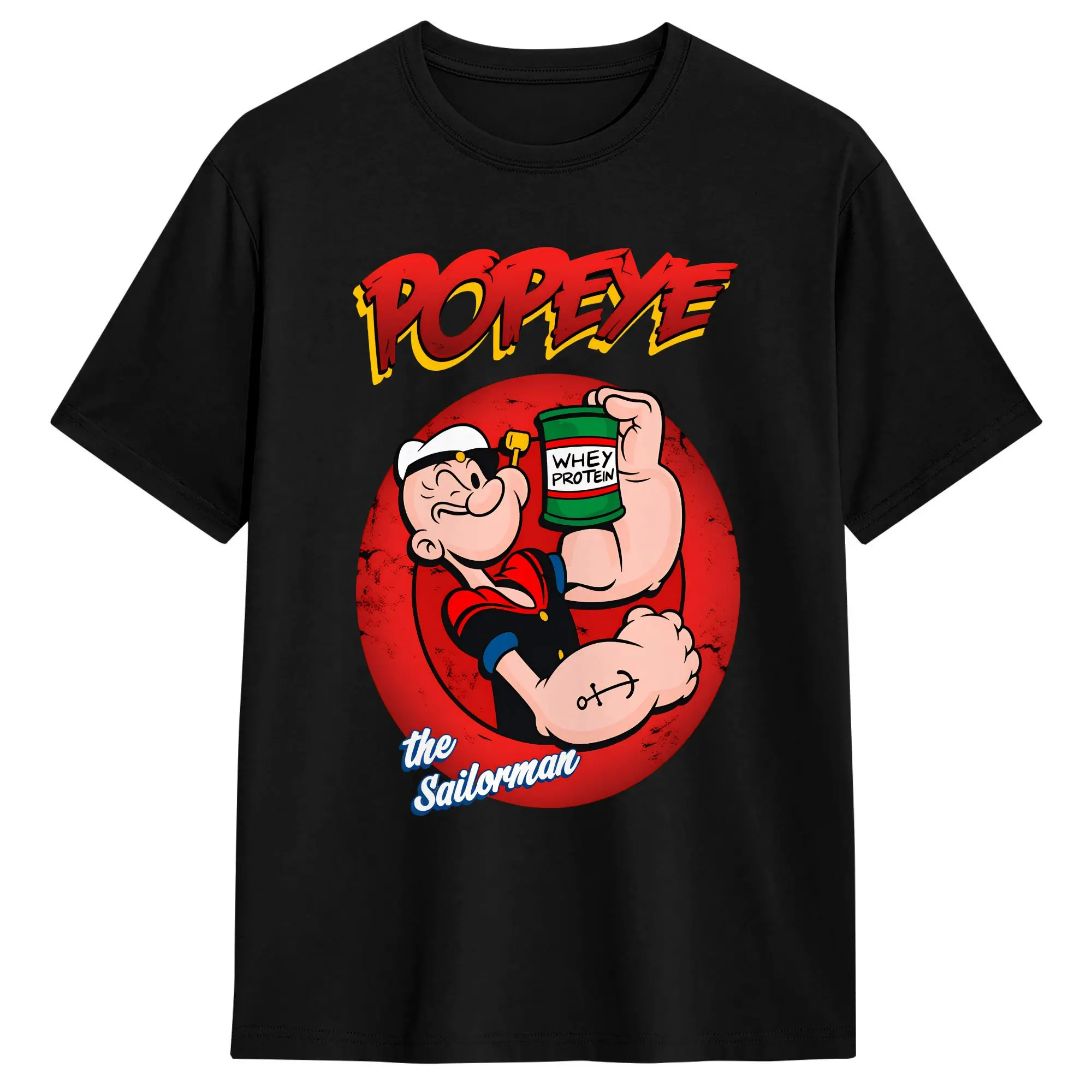 Camiseta Popeyed the Sailorman, camisetas Harajuku de manga corta Y2K, camiseta divertida de verano 100% algodón, camisetas oversize