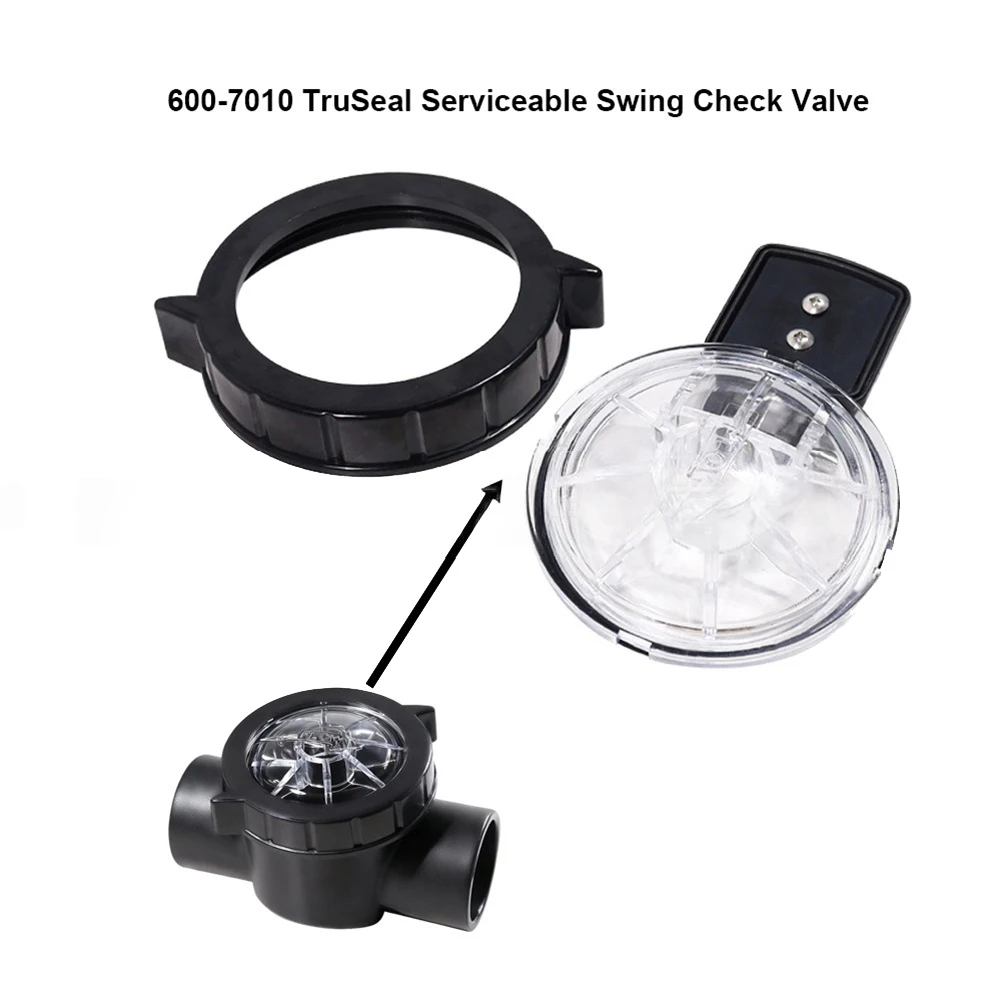 

Кольцо-фиксатор для обратных клапанов 600-7010, совместимое с обслуживаемыми поворотными обратными клапанами для установок в бассейнах и спа-центрах