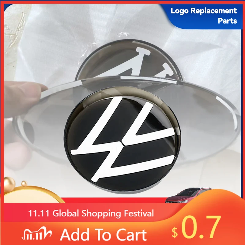 

For Volkswagen VW Interior Stickers Car Trash 2pcs Front Grill Emblem 137mm Rear Trunk Badge Lid Cover logo 90mm For Nivus 2019
