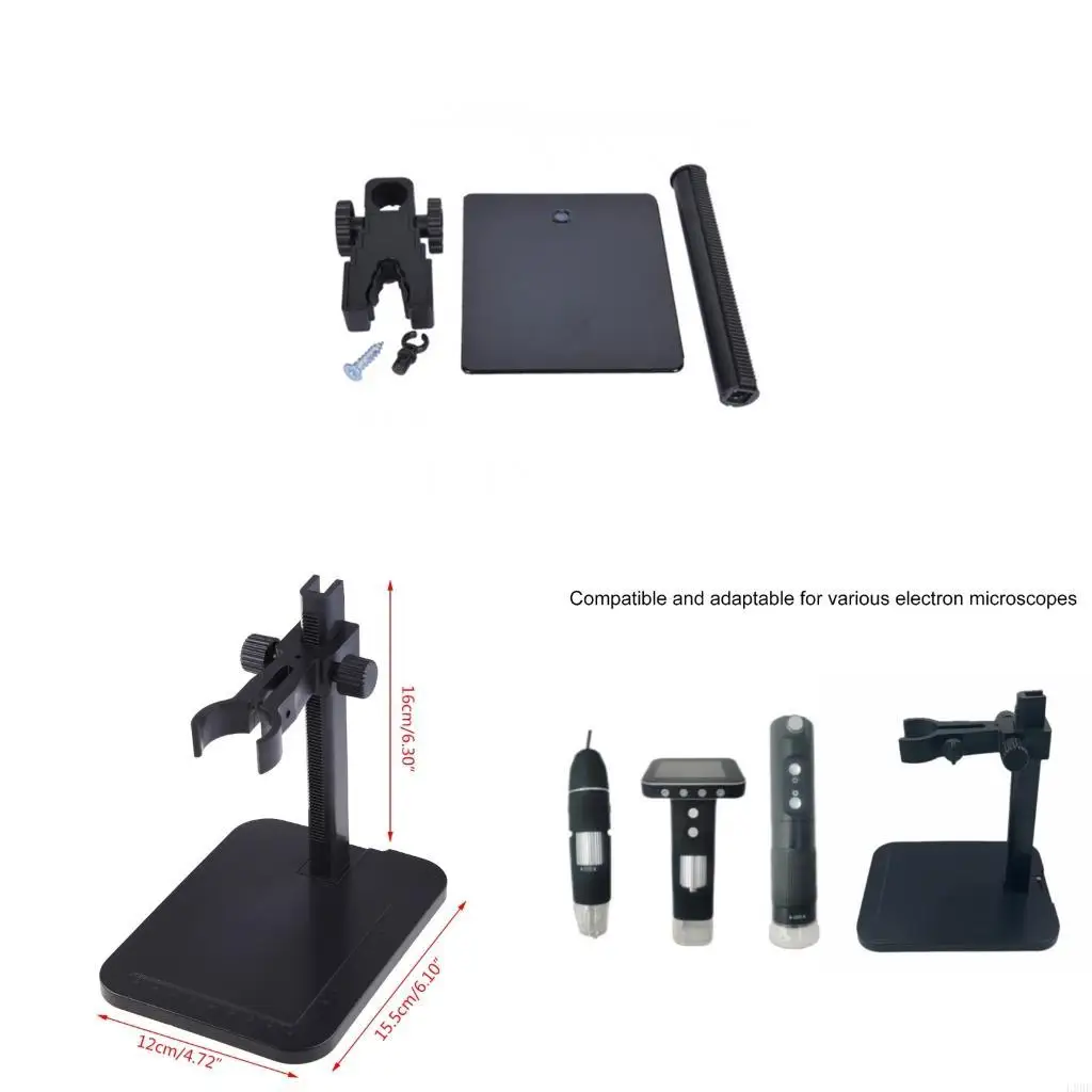 L9BE Aluminium  Universal Adjustable Professional Base Stand Holder Desktop Support Bracket USB Digital Microscope Endoscope