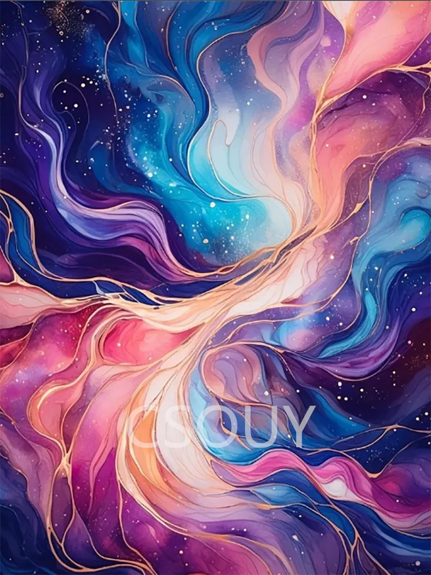 Abstract Painting 100% Dairy Dust Full Square Diy Diamond Painting Cross Stitch Embroidery Mosaic Home Decor Needlework Crystal