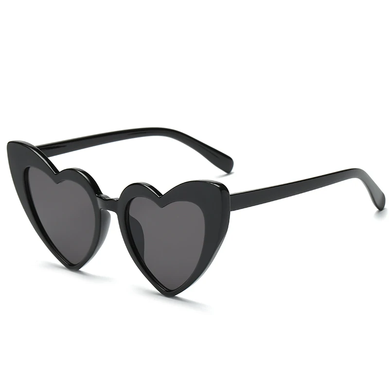 Heart Shaped Sunglasses Women Cat Eye Female Sun Glasses Luxury Brand Retro Love Black Red Eyewear Men Oversize Shade