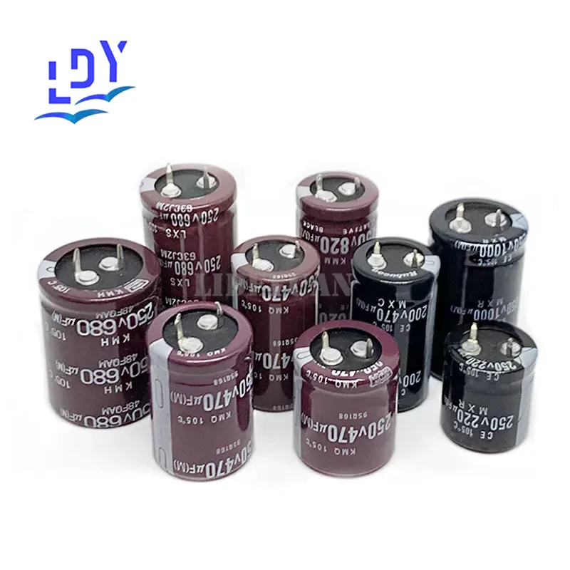 1pcs Aluminum electrolytic capacitor 450V82UF Capacitor 400V82UF Black gold rigid size 22X25 22X30 25X25 25X30 400V/450V 82UF