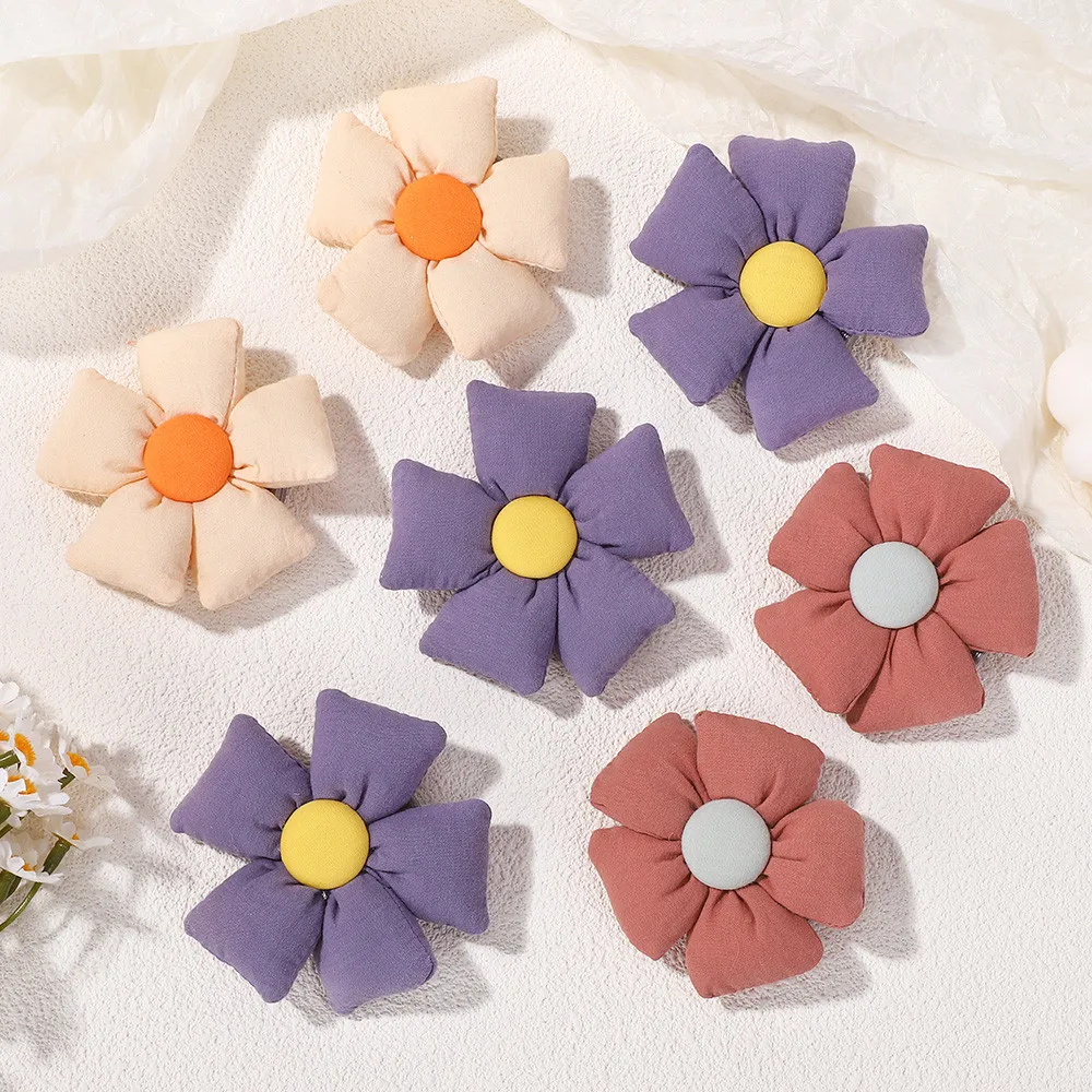 10 stücke Mädchen Zufällige Farbe Cartoon Blumen Haar Clips Für Kinder kinder Sicherheit Haarnadeln Headwear Nette Geschenke Haar Zubehör