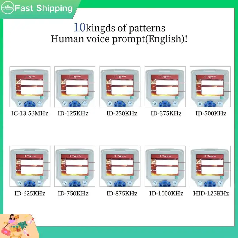 

RFID Copier RFID Reader Writer Multi-Frequency RFID Card Reader Smart Card Decoder For Access Control Home Security-Tvdae