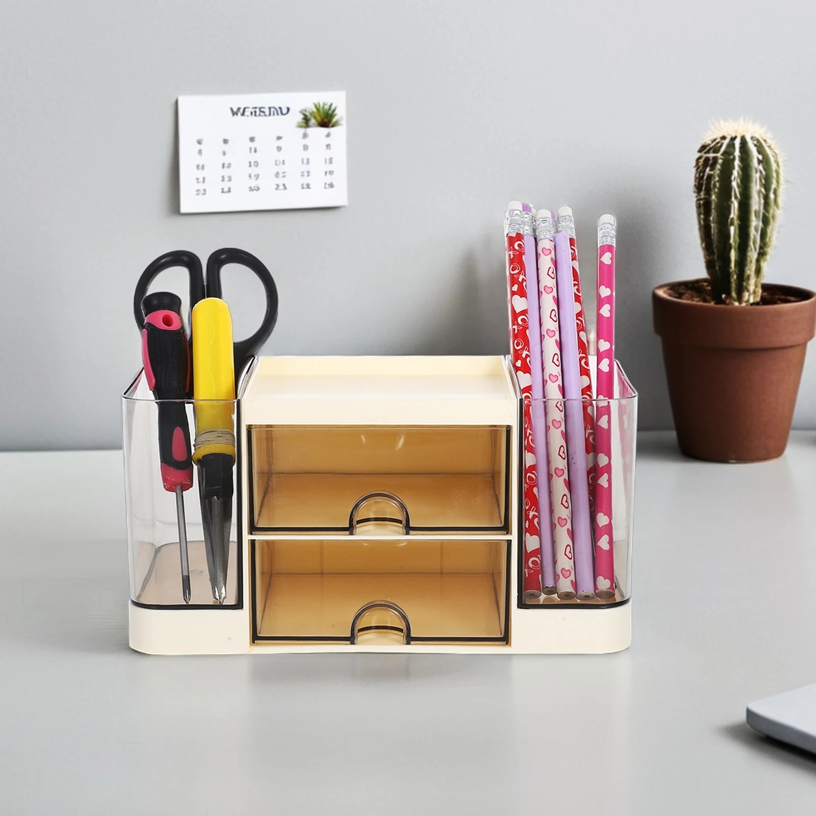 

Storage Box Drawer Desktop Organizer with Drawers The Pet Pen Holder Office