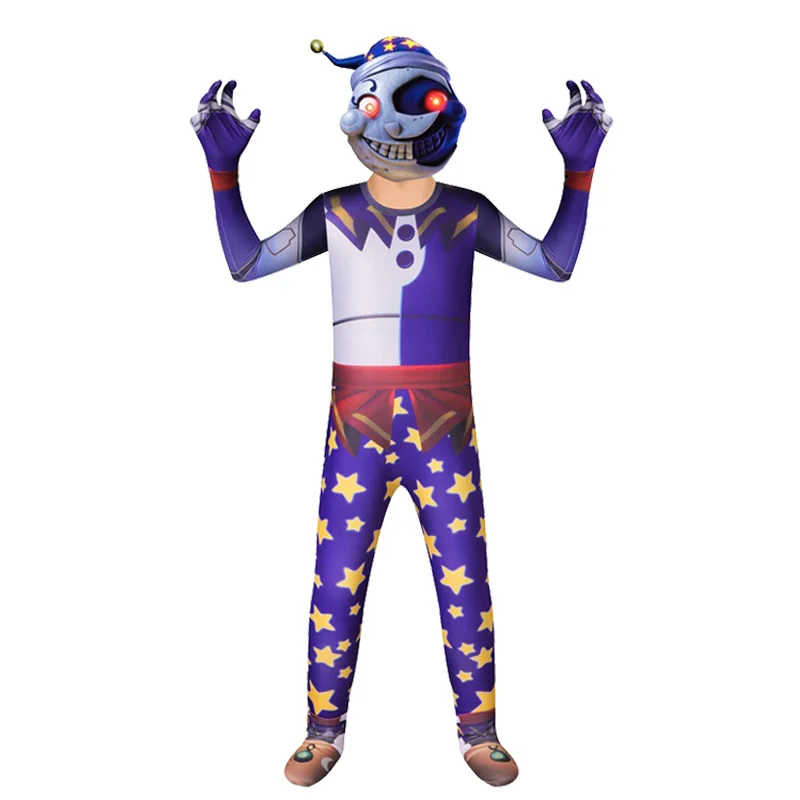 Baby Boys Fnaf Freddy Cosplay Costume Jumpsuit Boy Funny Halloween Carnival Birthday Party Costume Cos Suit