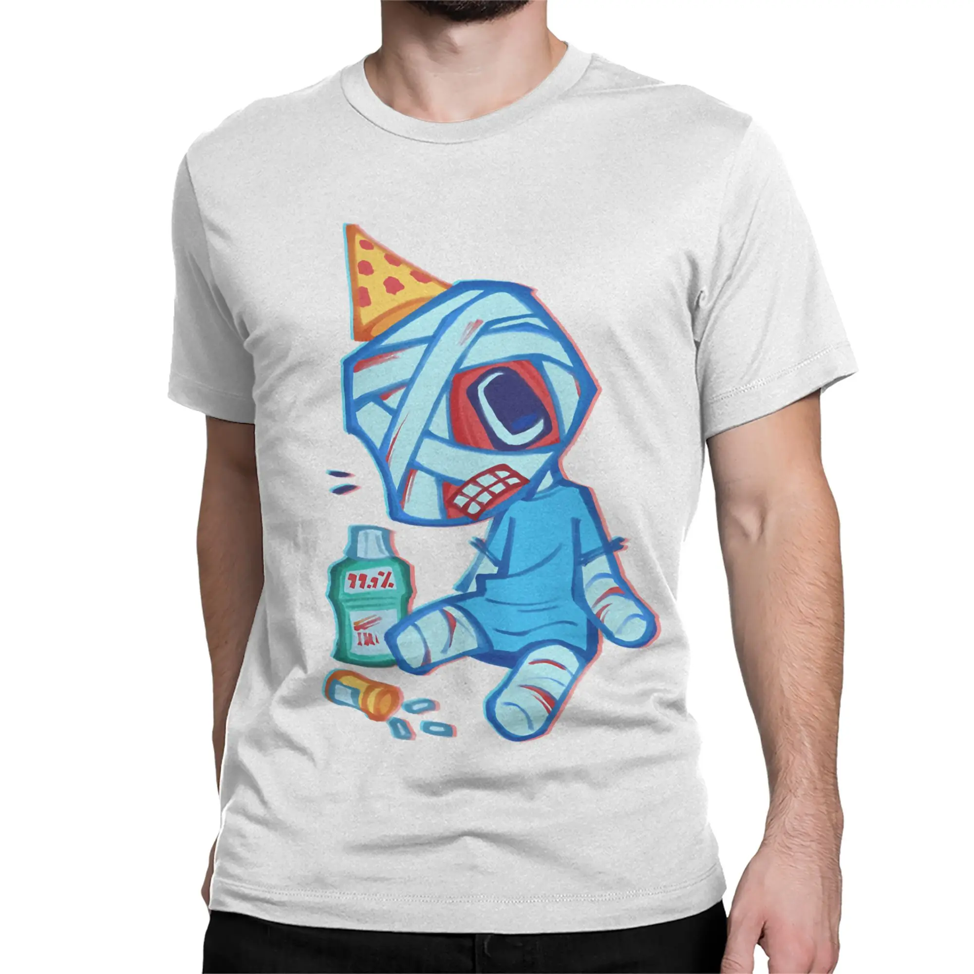 Men Women's captain curly mouthwashing T Shirt  100% Cotton Tops Fashion Short Sleeve O Neck Tee Shirt Birthday Present T-Shirt