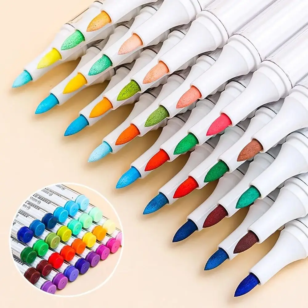 9-Colors Marker Pen Art Stationery Drawing/Painting/Graffiti Art Felt Pens Stackable Color Hand Account Writing Colour Pen