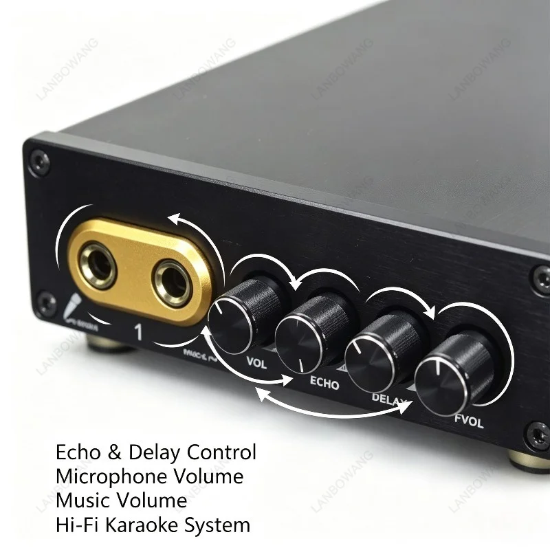 For BRZHIFI Home Karaoke Preamplifier, High Fidelity Reverb KTV Audio Processor with Bluetooth 5.0 Function