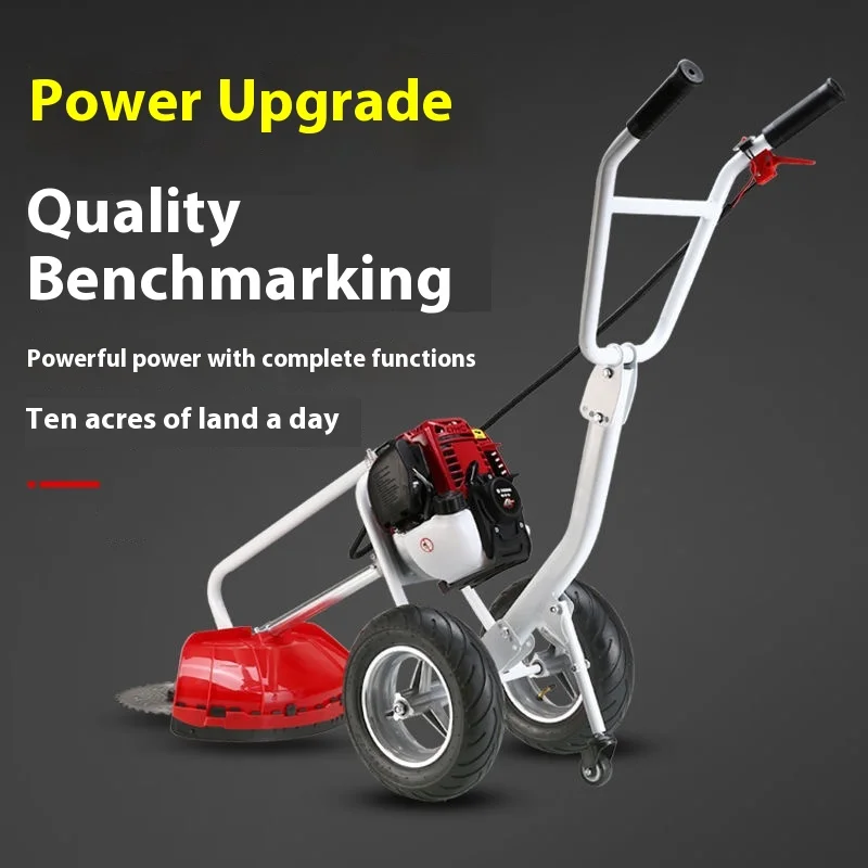 Mesin Pemotong Rumput Rotary 52cc 4-Tak Kelas Industri, Mesin Pengolah Tanah dan Pembuat Parit Multifungsi untuk Kebun, Halaman, dan Taman