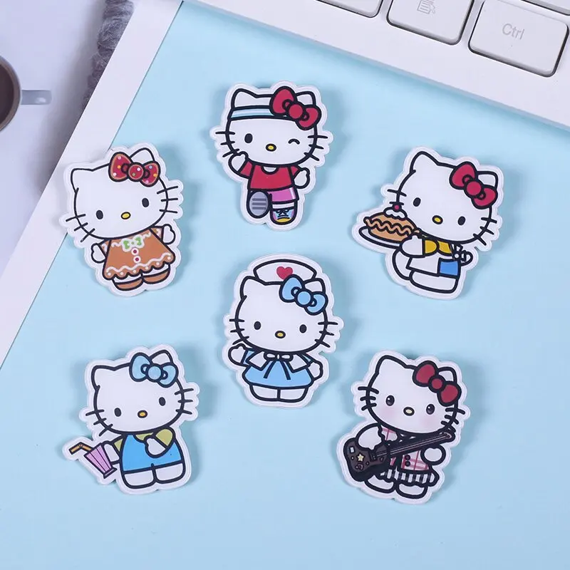 Miniso 만화 아크릴 브로치 KT 고양이 배낭 액세서리 의류 액세서리 배지 선물 선물 패치 트렌드