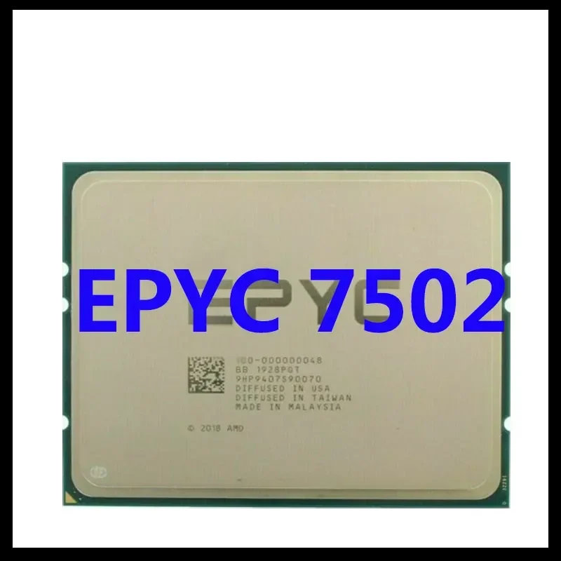 100% Tested EPYC 7502  2.5GHZ 32C/64T 64M Cache 180W DDR4-2666V Socket Sp3  For LGA4094 Motherboard