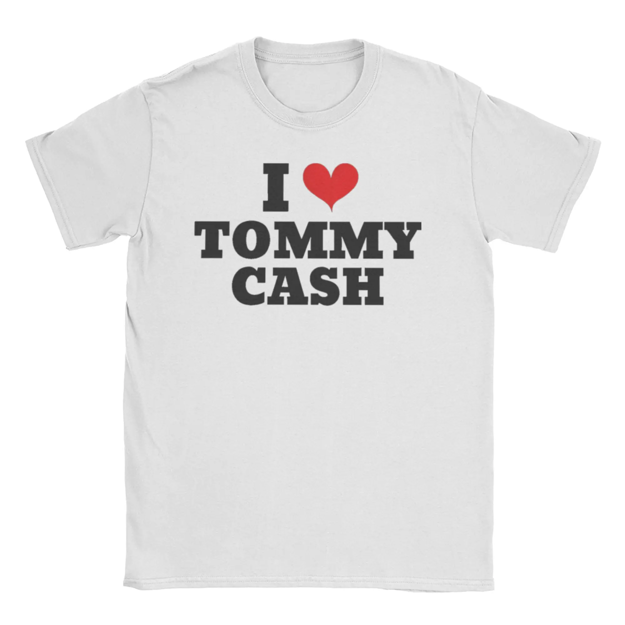 

Men T-Shirt Eurovisions Estonia 2025 Casual 100% Cotton Tees Short Sleeve I Love Tommy Cash T Shirts Crew Neck Tops