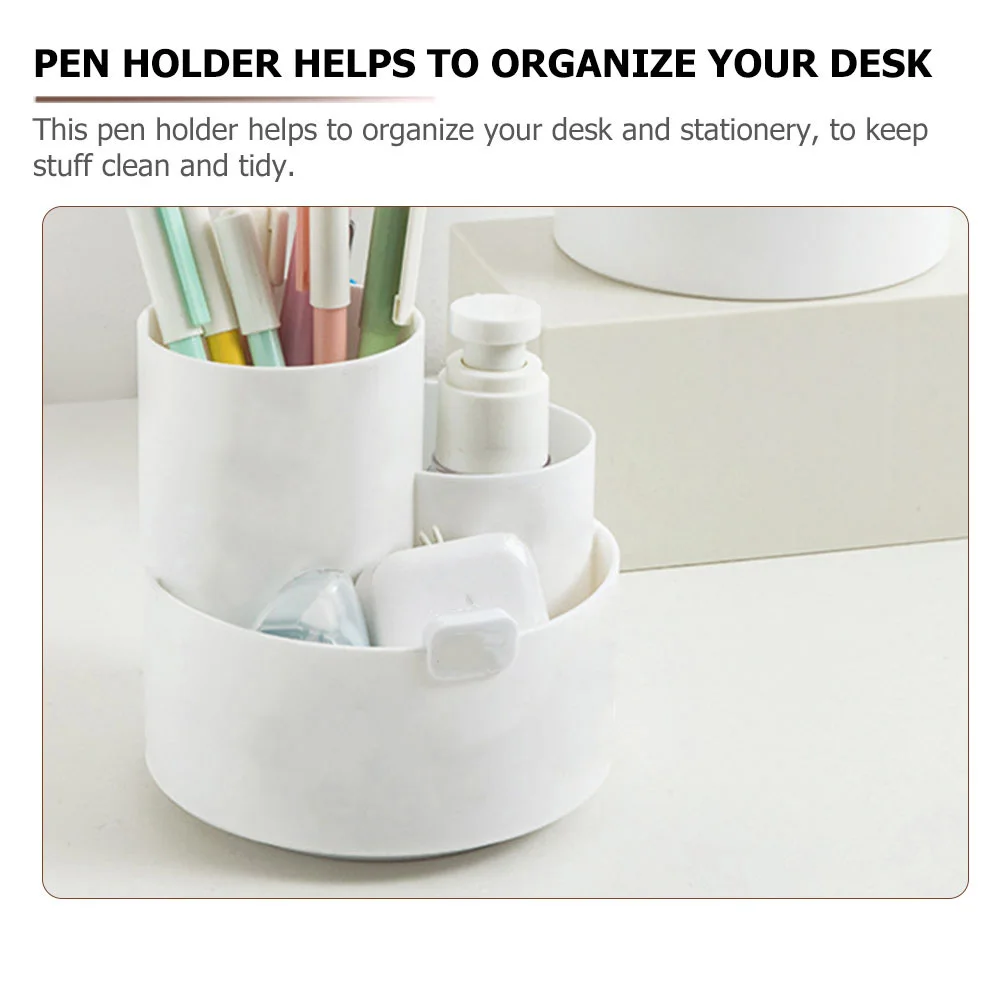 

Pen Holder Premium Plastic Desktop Storage Box For Office Supplies Pens Makeup Brushes Stationery Organizer