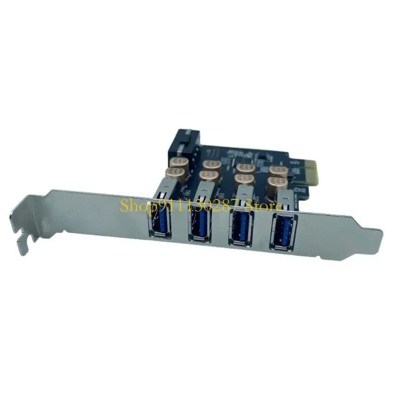 J1HC PCIE a 4 porta USB USB 4PIN CONNETTORE ANTERIORE 5GBPS Scheda espansione Transmisson Full Speed ​​per desktop