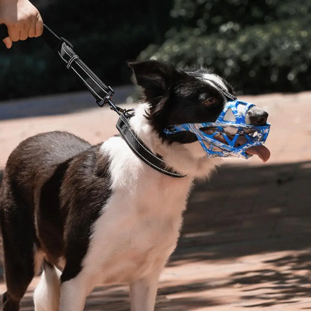 Protector facial antimordeduras para mascotas, bozal antiladridos, transpirable, sin BPA, suministros para cachorros, accesorios para perros