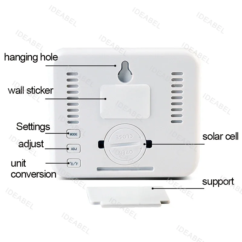 Multifunction ElectronicTemperature 3.2inch Large LCD Screen Humidity Table Clock Automatic Monitoring Desk Clock