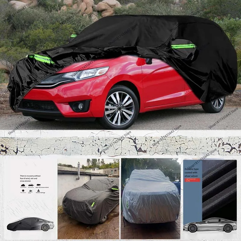 

Car Cover for Honda Fit Outdoor Full Car Cover All Weather Waterproof Windproof Sun Protection