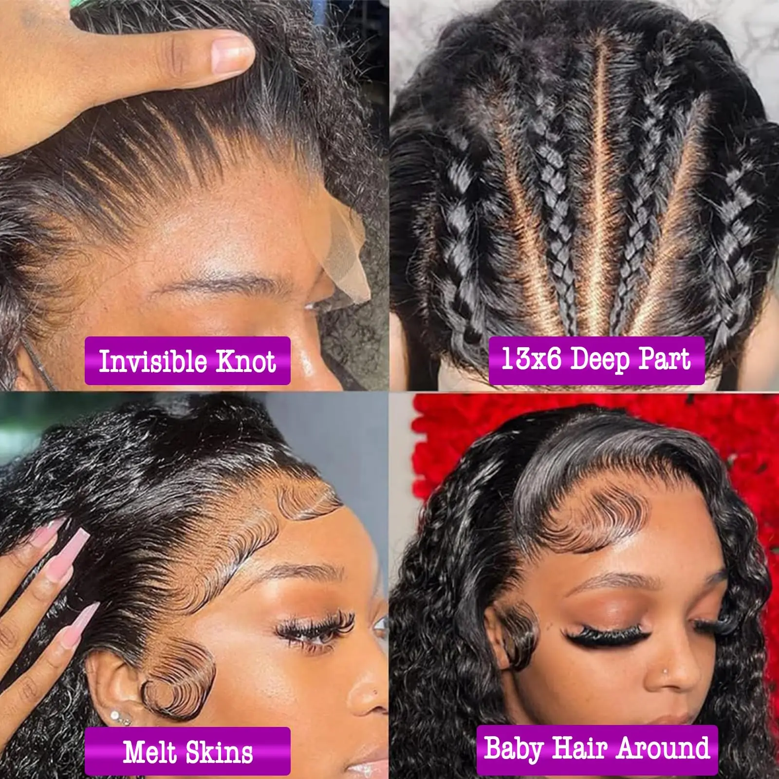 250 300 densidad rizado 13x6 HD pelucas de cabello humano Frontal de encaje brasileño 30 40 pulgadas agua onda profunda 13x4 peluca con malla Frontal para mujeres