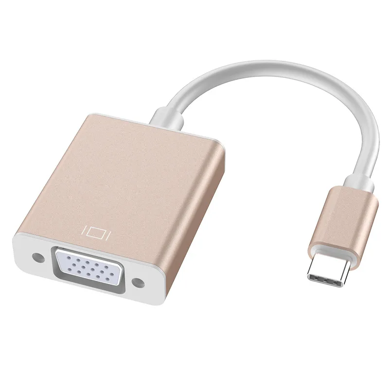 USB C إلى أنثى VGA كابل محول نوع-C USB 3.1 إلى VGA محول ل ماك بوك برو ماك بوك اير 2019 Chromebook سامسونج غالاكسي S9/S8