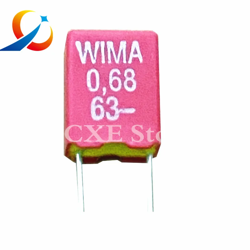 2PCS WIMA RED MKS2 5MM Film Capacitor Hi-Fi Audio 0.1UF 1NF 0.01UF 1UF 3.3UF 4.7UF 10UF 2200PF 0.22UF 2.2UF 50V 63V 100V 250V P5