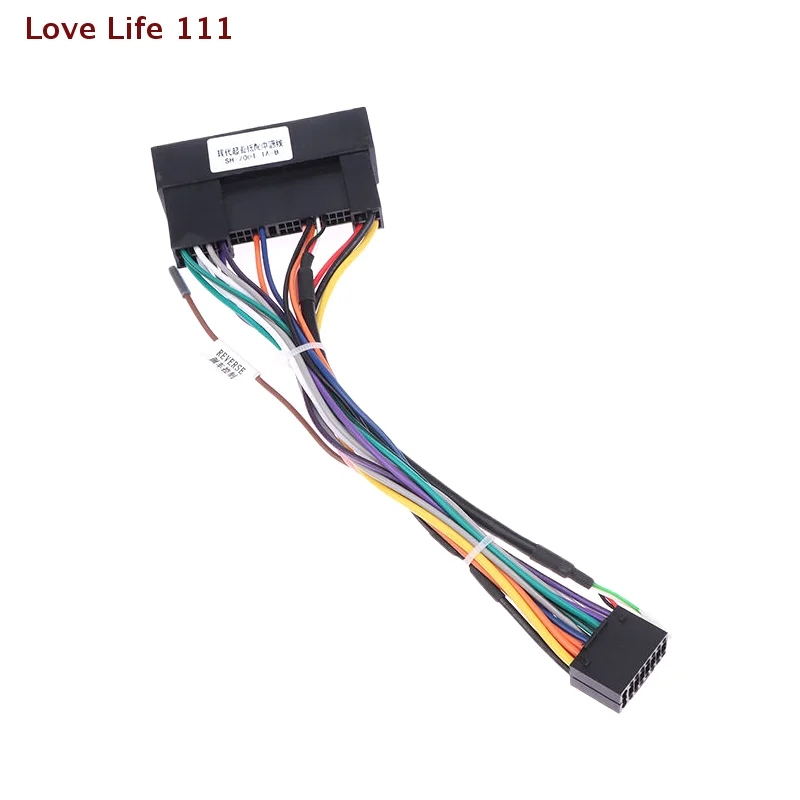 

New Car Radio Cable For Celesta I10 I20 KX3 K2 Cerato 16pin Power Wiring Harness Android Multimedia Player Connector