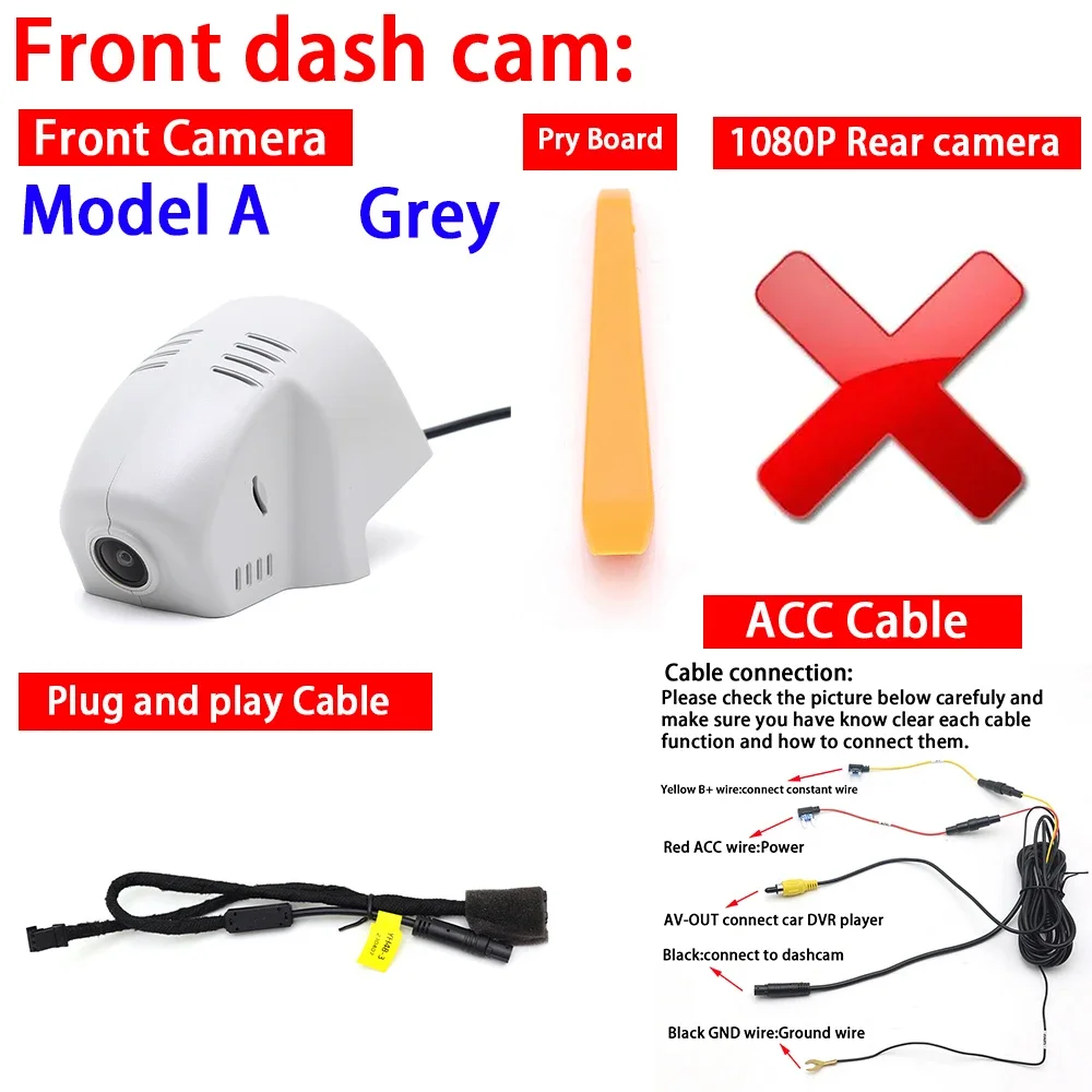 4K 2160P Plug en Play UHD Auto Dash Cam Camera Nachtzicht voor Volkswagen VW T-Roc T Roc Taos Tharu Taigo Nivus 2017 ~ 2024