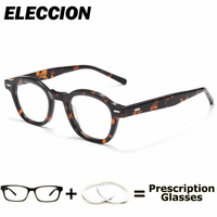 ELECCION Prescription Glasses Women Vintage Photochromic Anti Blue Light Reading Glasses Frame Women Luxury Brand Myopia Eyewear