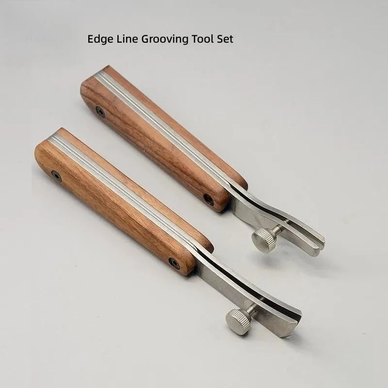 Sideline Grooving Device Set Integrated Keel Groover Tool With Wooden Handle For Drywall Plasterboard Ceiling Installation